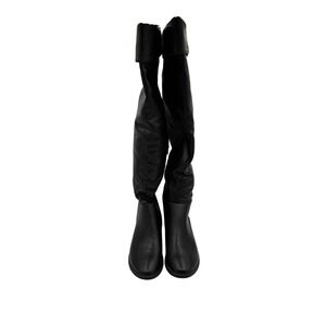 Sacha‎ Over The Knee Boots Womens Size 7 Black New Fold Over Cuff Buckle Detail